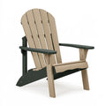 Sedia Adirondack da esterno 83 x 88 x 98 cm in plastica beige e verde con braccioli