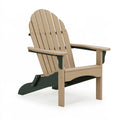 Sedia Adirondack da giardino 83 x 78 x 92 cm in plastica beige e verde pieghevole