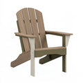 Sedia Adirondack 80 x 90 x 100 cm in plastica marrone e beige da esterno - schienale alto