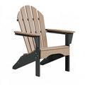 Sedia Adirondack da esterno 80 x 90 x 100 cm in plastica tortora e nero stile classico