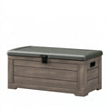 Baule da esterno 120 x 60 x 60 cm in resina marrone grigio con coperchio e chiusura